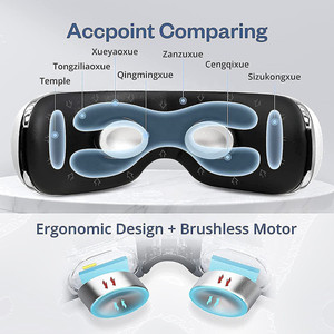 Masajeador de ojos con calentamiento constante, de aire fuerte compresa, vibración continua, masaje de ojos, masajeador de ojos recargable con Batería grande - Product Image 5