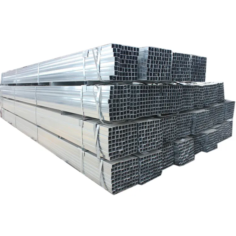 Hot Dipped Galvanized Hollow Section Rectangular Steel Pipe 4 X 4 Inch Galvanized Square Steel Tube
