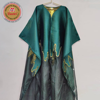 Ensemble de 2 robes africaines en brocart Boubou Dashiki avec doublure douce, couleur marron, robe de mariée nigériane pour femmes, robe de soirée luxueuse