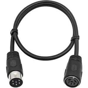 Kabel Sinyal Audio DIN 6 Pin, Adaptor AV Pria Ke Wanita, Kabel Plug Audio untuk Perangkat Audio Digital
