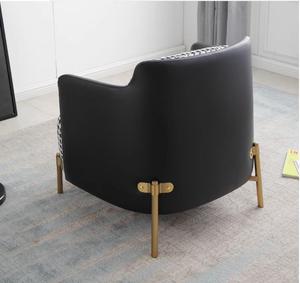 Lusso oro cornice italiana soggiorno Design singolo per il tempo libero sedia postmoderna Nordic Lounge poltrona reclinabile - Product Image 5