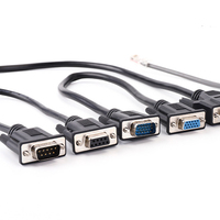 Cobre negro 9 pines RS232 fábrica DB9 25 conector automotriz impermeable extensión macho Cable serie IEC RS232 Cable