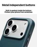 Coque intégrale magnétique 360 antichoc anti-traces de doigts en TPU+PC couleur unie avec bouton IA personnalisable en usine pour iPhone 17 Pro