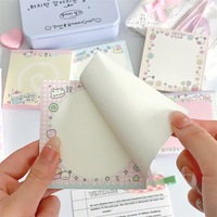 Bloc-notes mignon en forme de chiot de dessin animé, notes autocollantes détachables sans adhésif pour messages/points à faire ; fournitures de journalisation pour étudiants en provenance de Chine
