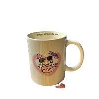 Tasse en céramique crème de dessin animé classique avec illustration de Noël 3D tasse de chiot thermique avec couvercle pour café thé bière eau voyage