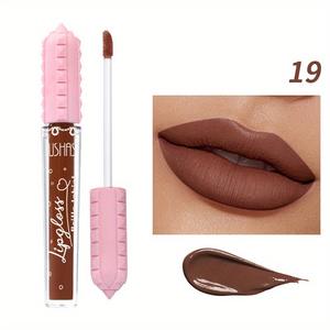 Brillo Labial Mate Nude de 6 Colores de Marca Propia, Lápiz Labial Líquido Marrón, Impermeable y de Larga Duración, MOQ Bajo, OEM - Product Image 5
