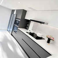 Meubles de cuisine modulaires modernes en aluminium alvéolé, étanches, ensemble complet d'armoires pour projets d'appartements