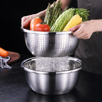 Bol de cuisson de gâteau de salade en métal de vente chaude avec des bols de mélange d'acier inoxydable de catégorie comestible de râpe