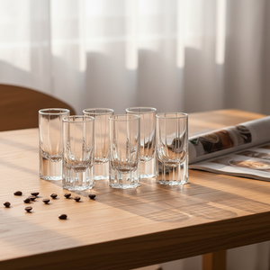 Copo de Shot Clássico de Cristal Gravado com Estrelas, 30ml, Sem Chumbo, Base Grossa, para Tequila e Whisky, com Listras Verticais - Product Image 3