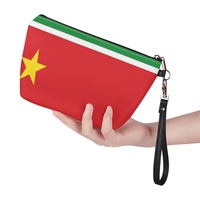 Pochette de maquillage personnalisée Guadeloupe, entièrement imprimée UV, pour les voyages, le rangement de la salle de bain et la vente en gros