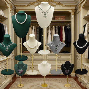 Expositor de Joyería de Terciopelo de Alta Calidad con Soporte Metálico para Collares, Colgantes y Pendientes - Product Image 5