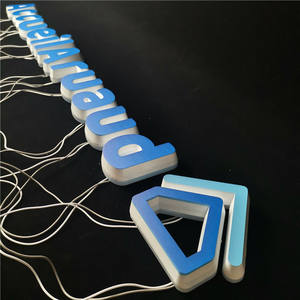 لافتات LED بحروف أكريليك صغيرة مضاءة من الأمام والخلف، حروف أكريليك بيضاء مضيئة للافتات المحلات - Product Image 5