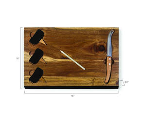 Tabla de Quesos de Madera de Acacia con Juego de Cuchillos, Tabla de Charcutería, Tabla de Cortar de Madera con Cuchillo <span class=keywords><strong>para</strong></span> Queso y Marcadores, Precio al por Mayor - Product Image 2