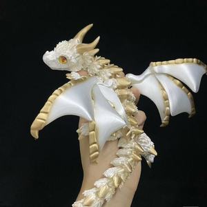 3D Printed Double-horned Flying Dragon with Wings, Multi-joint Flexible and Movable Laser Gradient Model Children's Toy - Product Image 5