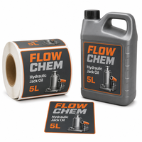Étiquettes autocollantes personnalisées en vinyle imperméable résistant aux rayures UV pour bouteilles, bidons, autocollants d'emballage avec logo privé