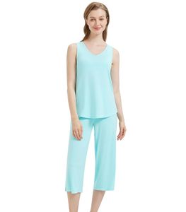 Liquidation de stock : Ensemble pyjama tricoté 2 pièces pour femme, col en V, couleur unie, vêtements de nuit doux, vente en gros, stock disponible, pyjama en liquidation - Product Image 1