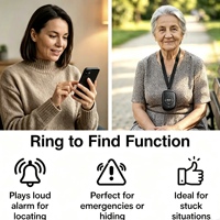 Téléphone mobile pour seniors avec suivi de localisation 4G, bouton SOS d'urgence, détection de chute, traceur GPS personnel
