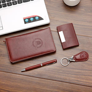 Kotak Ulang Tahun kulit PU 4 dalam 1 pria, Set hadiah liburan bisnis promosi & perusahaan kualitas tinggi - Product Image 6