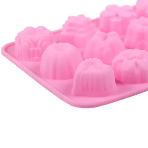 Stampo per dolci in Silicone per uso alimentare fiore a forma di cuore stampo per sapone stampo per cioccolato budino di gelatina per strumento da forno