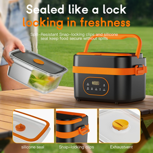 Boîte à lunch électrique chauffante premium 2026 avec minuterie intelligente, chargement sans fil et grande capacité pour le bureau et les voyages - Product Image 3