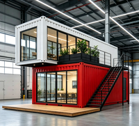 Maison conteneur à 2 étages, fabrication directe usine, maison préfabriquée, maison mobile, mini-maison, toit solaire, terrasse pour habitation, vente en gros