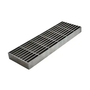 Grille de sol en acier robuste grilles de gril rondes en acier inoxydable grille en acier en béton pour plaque de couverture de tranchée