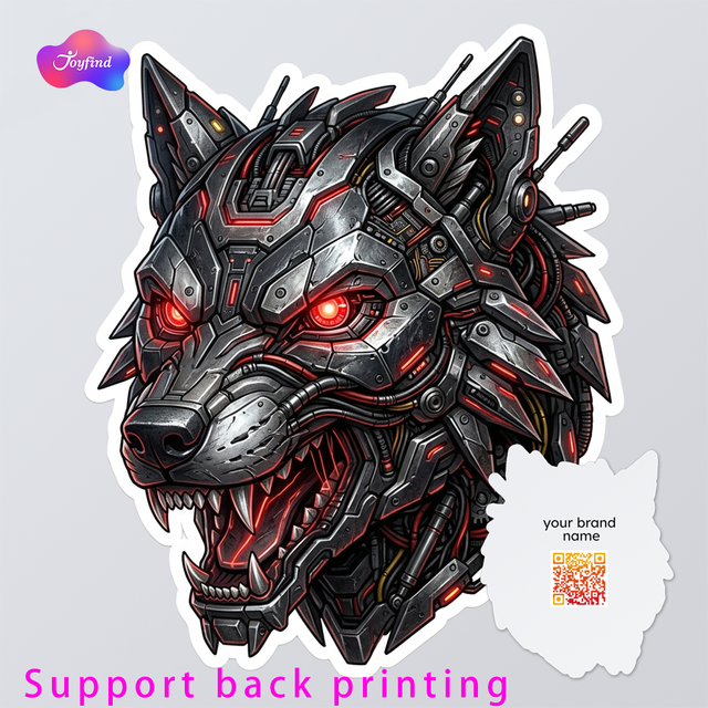 Custom Die Cut Waterproof Vinyl Adhesive Stickers Strong Adhesive Back Side Logo QR Code Printing for Promotional Brand Labels