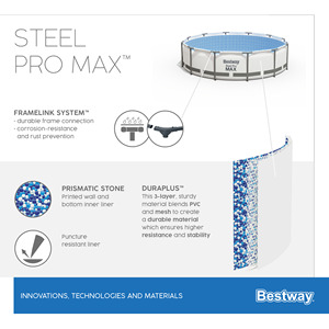 <span class=keywords><strong>Bestway</strong></span> 56416 3.66m x 0.76m <span class=keywords><strong>piscine</strong></span> à cadre professionnel en acier <span class=keywords><strong>piscine</strong></span> de jeu d'eau stable pliante en gros <span class=keywords><strong>piscine</strong></span> en plastique pour adultes - Product Image 3