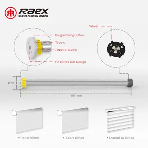 45mm Dc Shutter 35mm Wifi Raex Tabular 2200mah Internal Lithium Battery Smart Home 25mm Tubular Motor For Roller Blind
