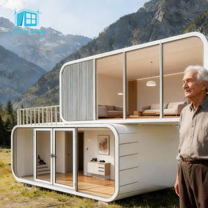 Lussuosa <span class=keywords><strong>Casa</strong></span> Mobile a 2 Piani Stile Apple, Arredata, in Legno, Modulare, con Pannelli Sandwich per Ville - Product Image 1