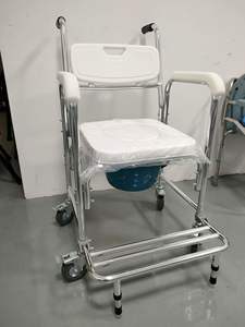 Silla de Inodoro Plegable con Marco de Aluminio y Plástico para Dispositivos Médicos, Silla de Baño con Cuatro Ruedas - Product Image 2