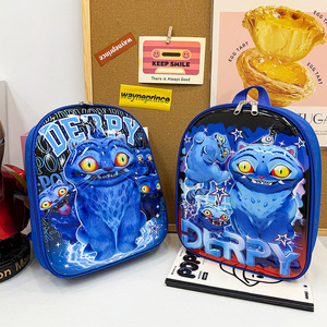 Nuovo zaino scolastico rigido 3D da 12 pollici per bambini della scuola materna, con personaggi dei cartoni animati, a doppia tracolla, carino, del gruppo musicale femminile New K Hunter. - Product Image 4