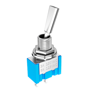 2针微型拨动开关开/关SPST吉他拨动开关6A 125VAC 3A 250VAC汽车用金属拨动开关 - Product Image 1