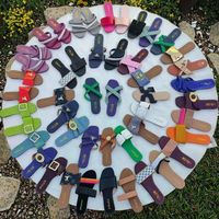 Sandales plates pour femmes, dessus en PU, antidérapantes, pour l'extérieur, plage, chaussures décontractées d'été
