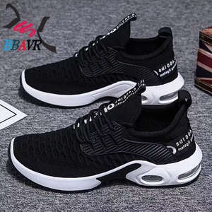 Chaussures de marche confortables pour hommes, noires, respirantes, avec doublure en maille, vente en gros sur mesure - Product Image 5