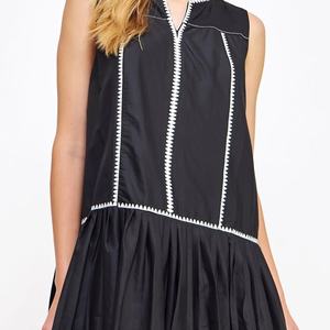 Robe d'été sans manches pour femme, col en V simple, tendance et décontractée, nouvelle collection, vente chaude OEM - Product Image 2