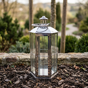 Wholesale Latest Design Stainless Steel and Glass Handmade Durable Candle Holder Lantern for Home and Porch <b>Decoration</b> - Product Image 1
