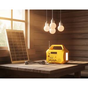 Sistema de Iluminación Solar Portátil Certificado FengWo VeraSol, Kit de Luz para el Hogar con Radio FM/MP3/MPPT - Product Image 2