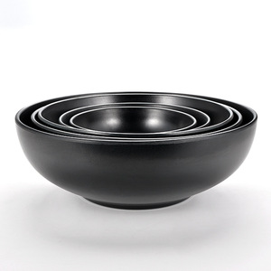 Melamine Japanese-style black frosted noodle bowl, ramen bowl, commercial hot <b>pot</b> bowl, soup bowl, <b>large</b> bowl, restaurant bowl, - Product Image 1