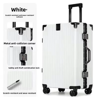 Valise à roulettes en aluminium en gros |   Valise à roulettes universelle à grande capacité avec serrure à combinaison |   Unisexe Voyage