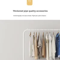 Porte-manteau simple à double niveau sur pied, séchoir à vêtements à tringle unique pour chambre, salle de bain, balcon, usage domestique
