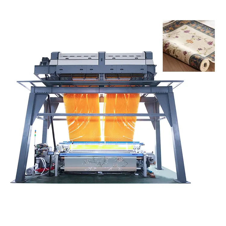 Elektronik jakar dokuma örgü yapmak için makine halı kumaş