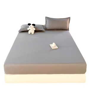 Ensemble de couvre-lit écologique avec taies d'oreiller et drap-housse uni - Product Image 5