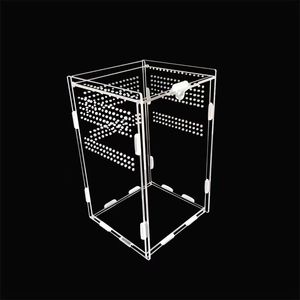 Trasparente acrilico leopardo <span class=keywords><strong>geco</strong></span> terrario completo custodia per rettili maglia di vetro vassoio animale con vassoio in plastica - Product Image 4