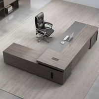 Nouveau bureau de direction moderne et luxueux, bureau du patron, simple et confortable, taille personnalisée, bureau de direction en forme de L, bureau de PDG en bois