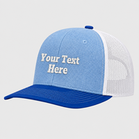 Casquettes en jean avec patch brodé logo personnalisé, imperméables, respirantes, 6 panneaux, dos en maille, style trucker pour hommes et femmes