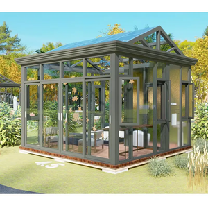 Moderno Four Seasons Sunroom Ventanas abatibles Aleación de aluminio Casas de vidrio fijo para jardín de invierno <span class=keywords><strong>Solarium</strong></span> Factory Outlet para - Product Image 2
