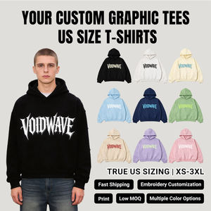 Felpa con Cappuccio Oversize con Stampa Gotica per Uomo, in Cotone Pesante, Stile Streetwear - Product Image 6