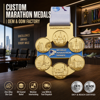 Médaille d'ultra-marathon OEM personnalisée 50KM 100KM, médaille de finisseur de course sur sentier en alliage de zinc gravée en 3D, récompense de course en métal avec cordon