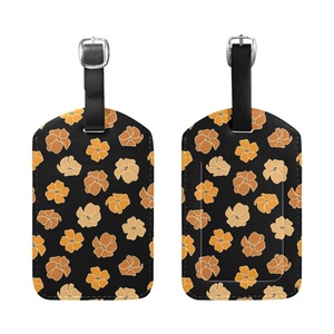 ป้ายชื่อฮาวายลายดอกปูอเกนิเคนี ทำจากหนัง PU ป้ายห้อยแบบกำหนดเอง พิมพ์บัตรประจำตัว ป้ายติดกระเป๋าเดินทางสำหรับกระเป๋าเดินทาง - Product Image 3